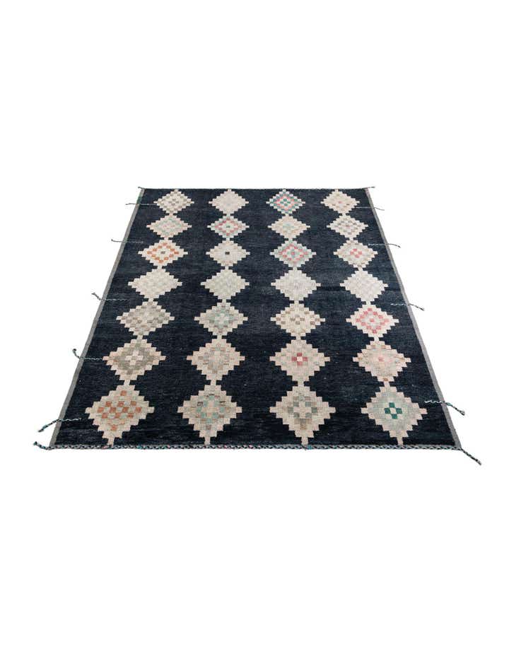 9' 1 x 11' 10 Hand Knotted Moroccan Wool Rug