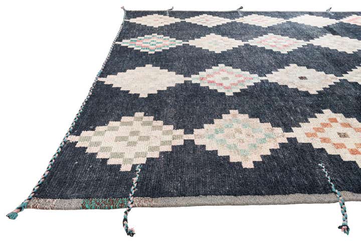 9' 1 x 11' 10 Hand Knotted Moroccan Wool Rug