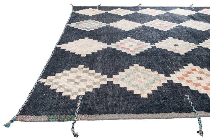 Detail image of 9' 1 x 11' 10 Hand Knotted Moroccan Wool Rug