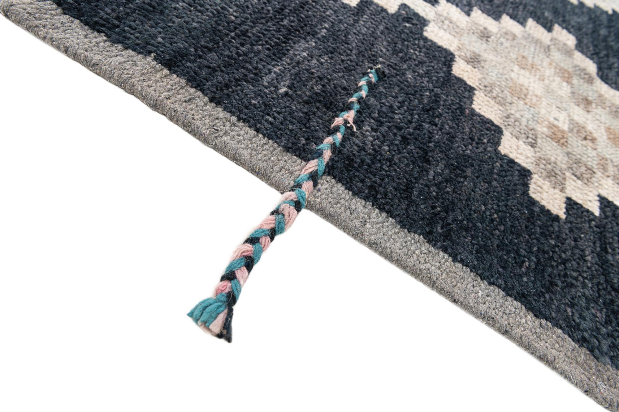 9' 1 x 11' 10 Hand Knotted Moroccan Wool Rug