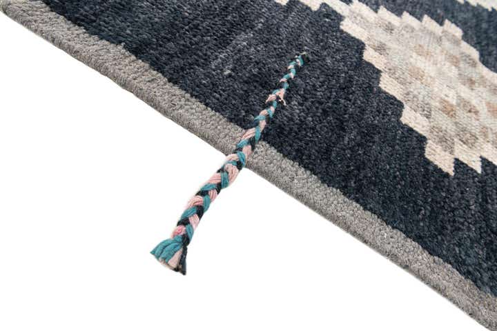 9' 1 x 11' 10 Hand Knotted Moroccan Wool Rug