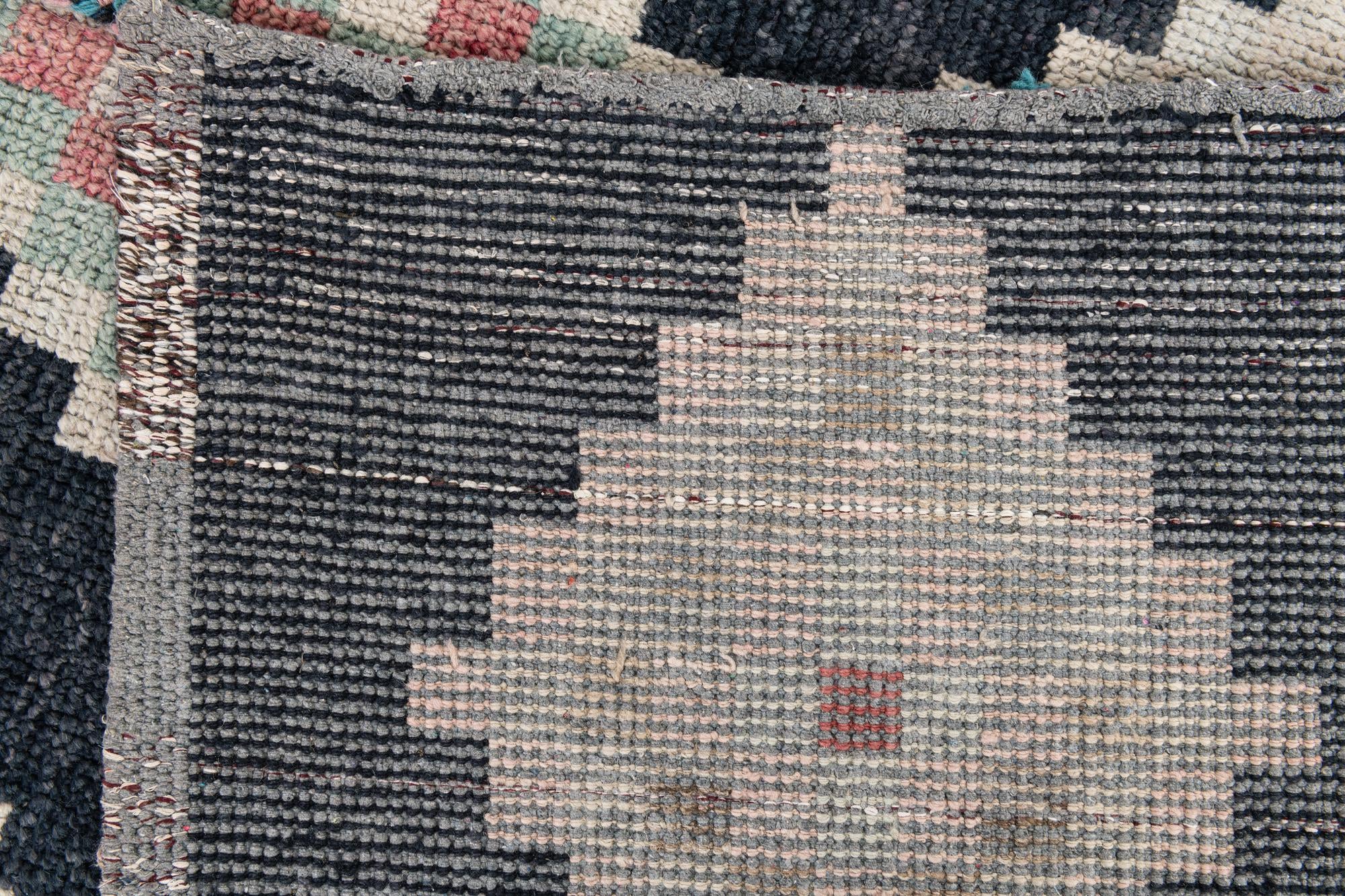 9' 1 x 11' 10 Hand Knotted Moroccan Wool Rug