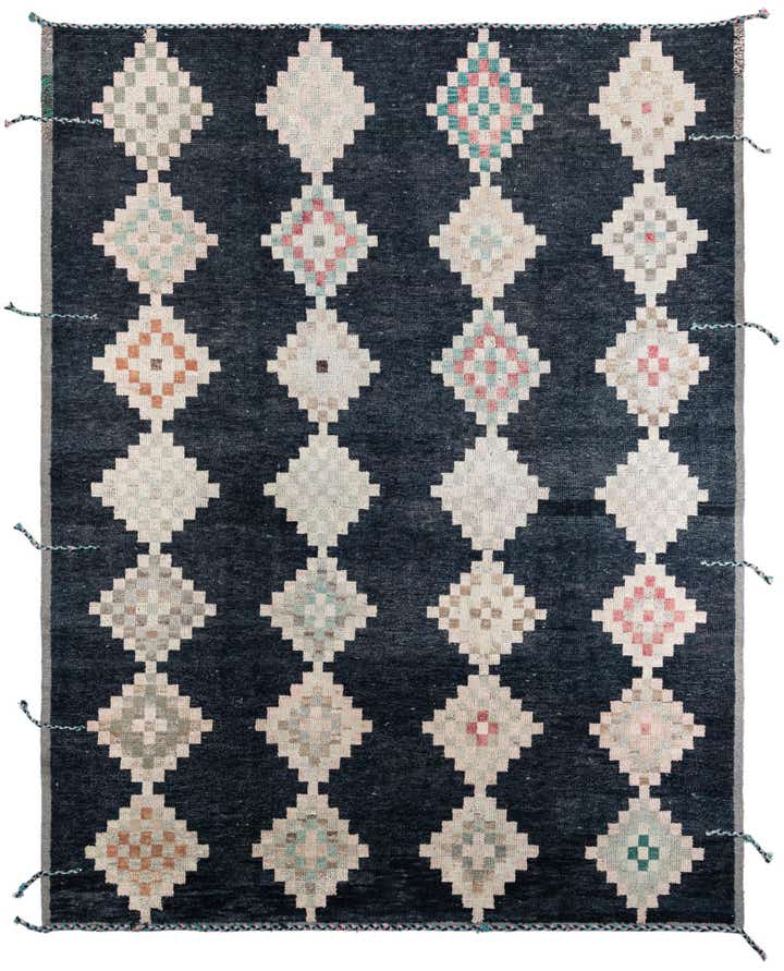 9' 1 x 11' 10 Hand Knotted Moroccan Wool Rug