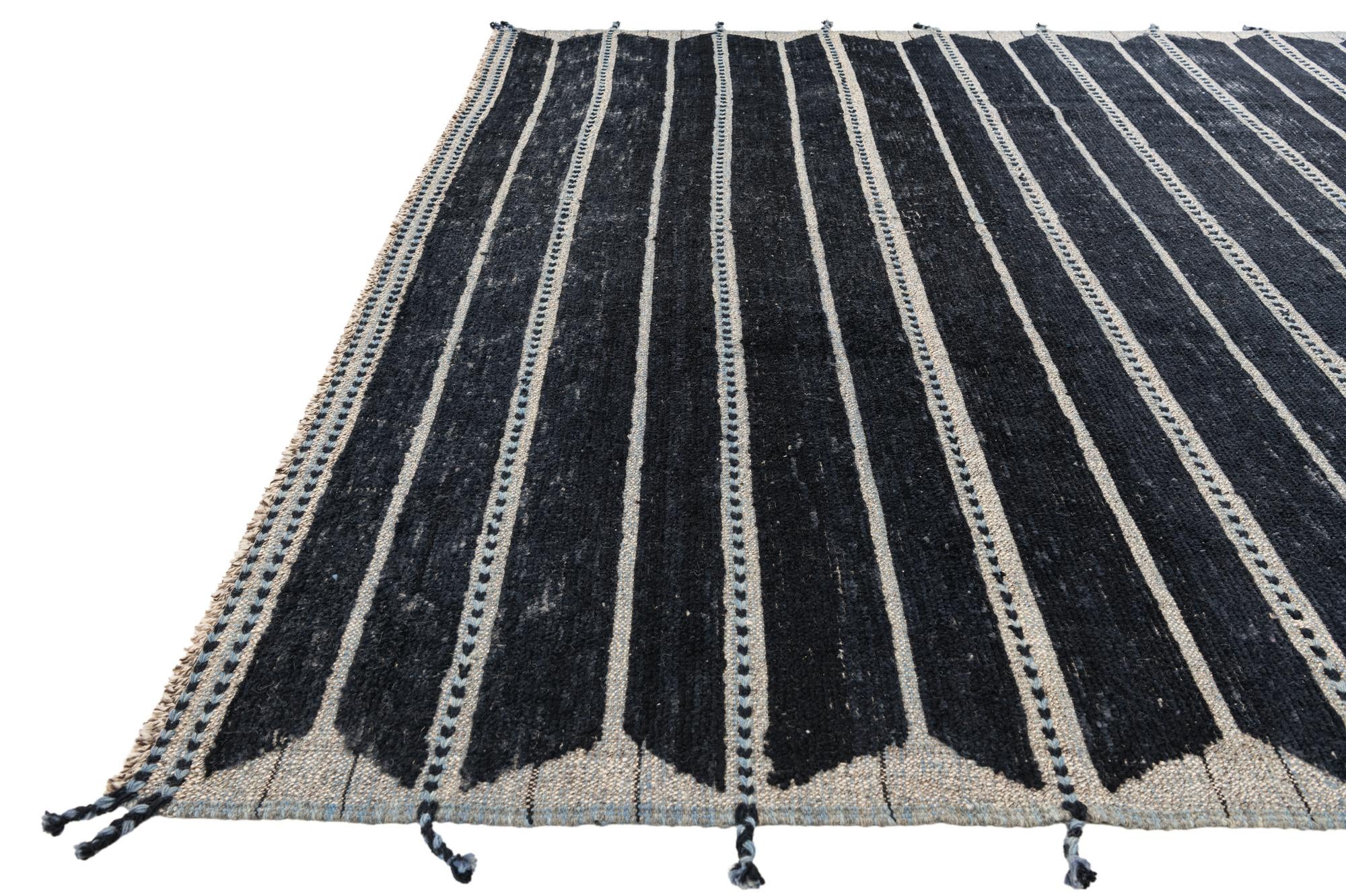 8' 6 x 10' Hand Knotted Moroccan Wool Rug