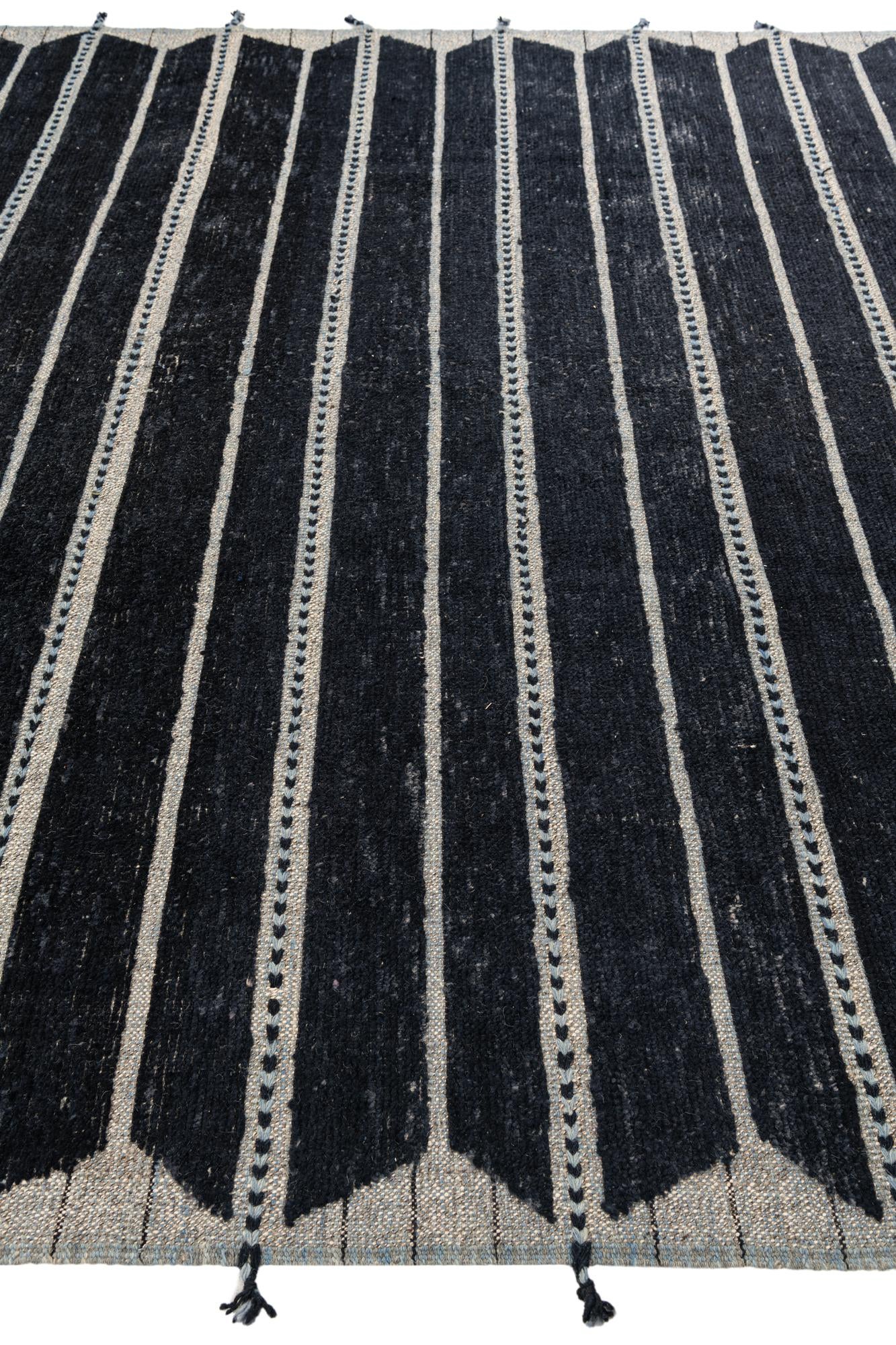 8' 6 x 10' Hand Knotted Moroccan Wool Rug