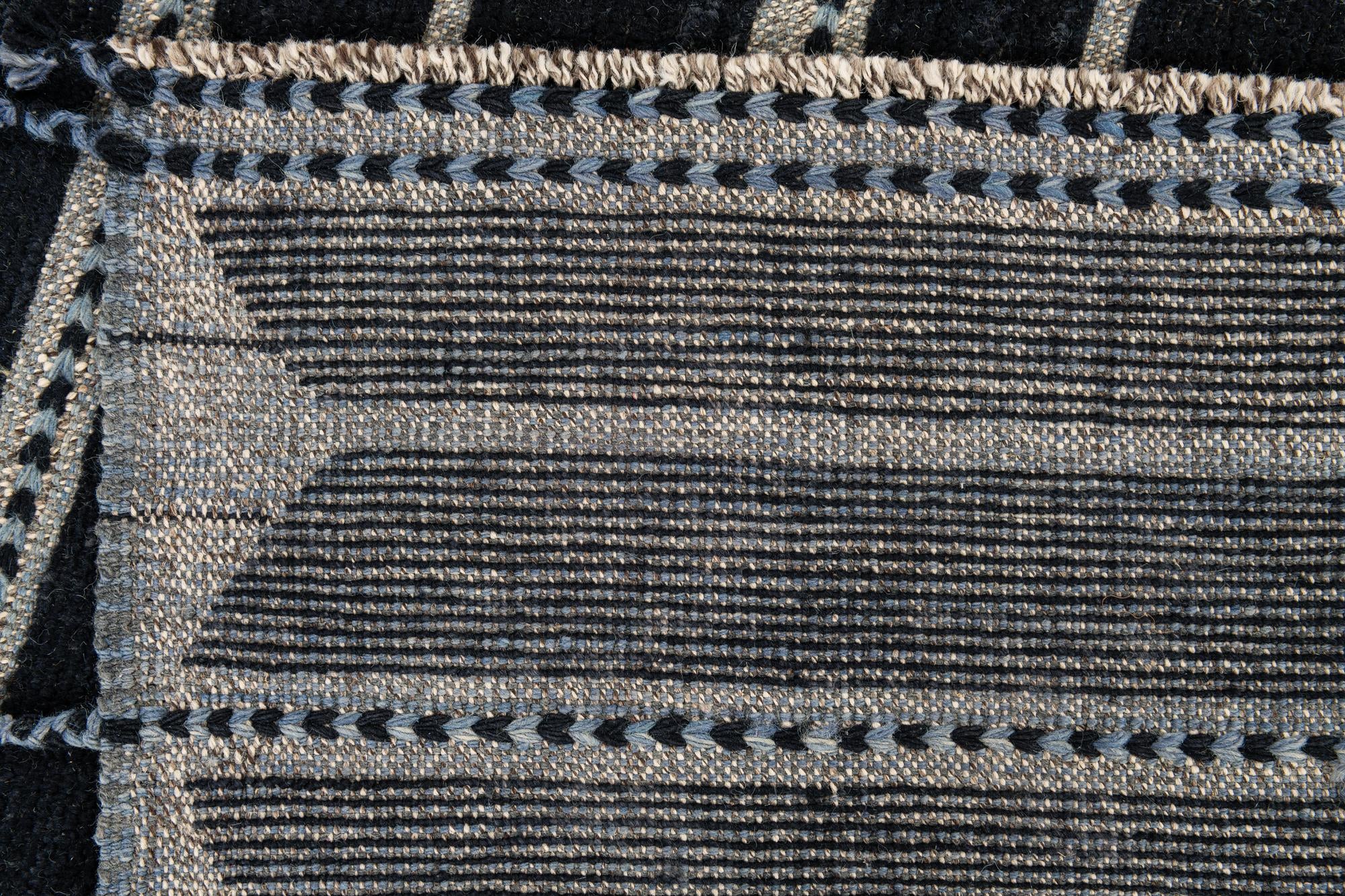 8' 6 x 10' Hand Knotted Moroccan Wool Rug