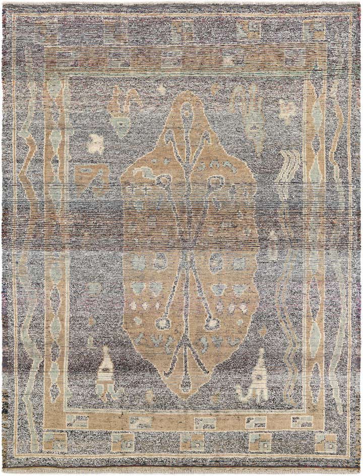 8' x 10' 5 Hand Knotted Moroccan Wool Rug