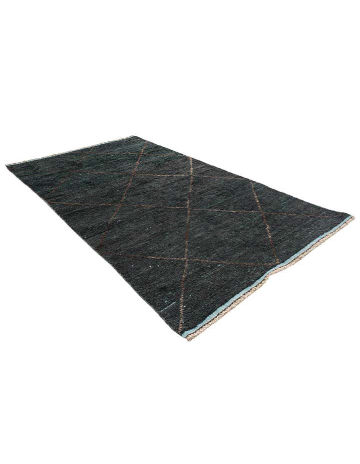 4' 10 x 8' 3 Hand Knotted Moroccan Wool Rug