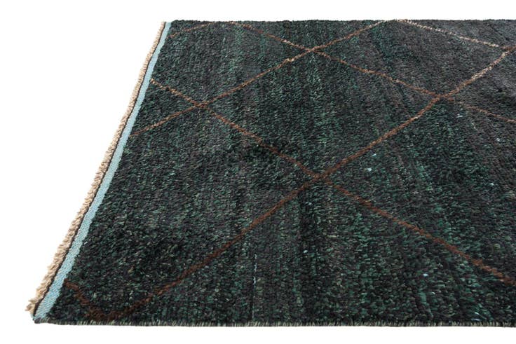 Detail image of 4' 10 x 8' 3 Hand Knotted Moroccan Wool Rug