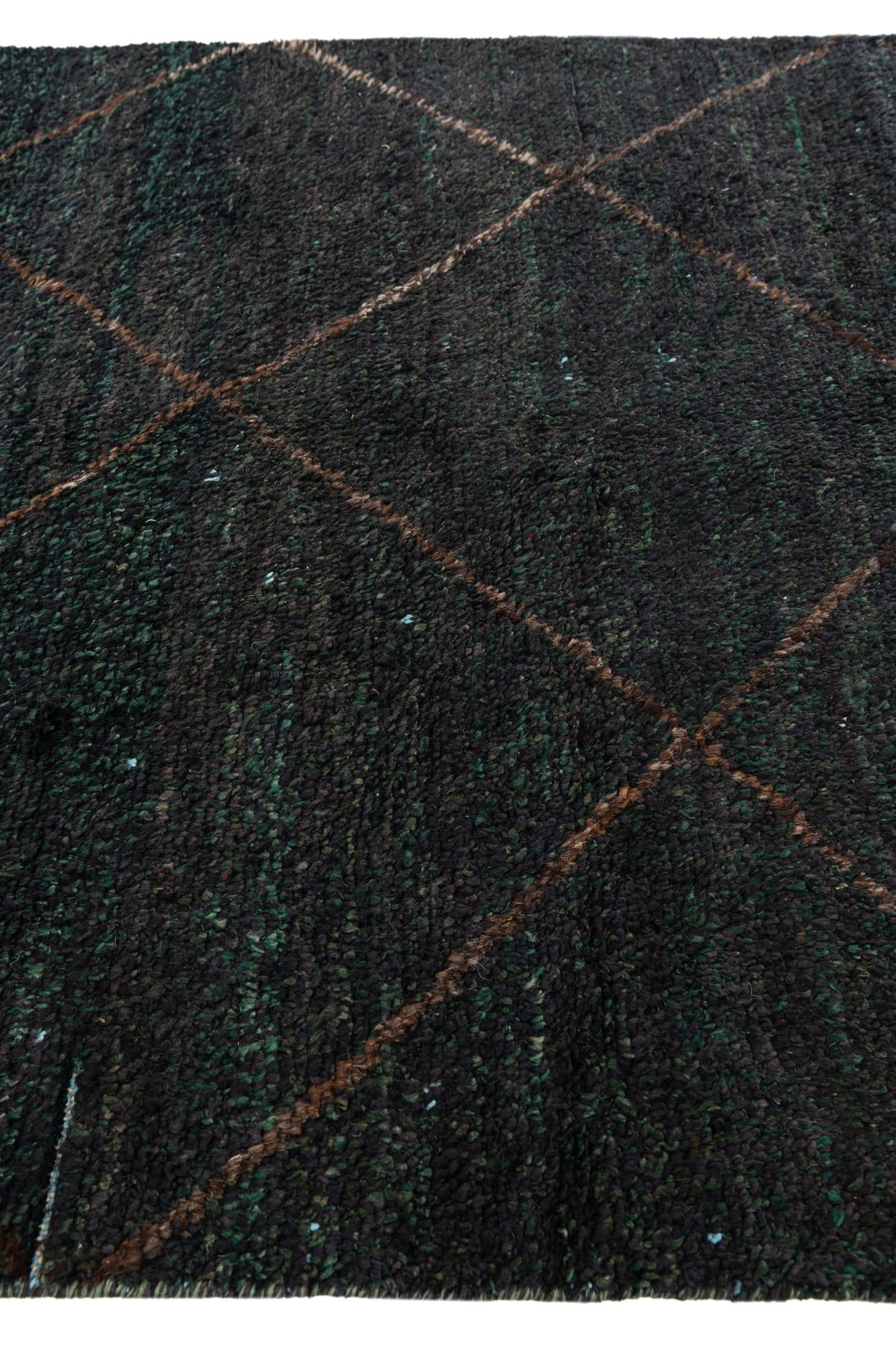 4' 10 x 8' 3 Hand Knotted Moroccan Wool Rug