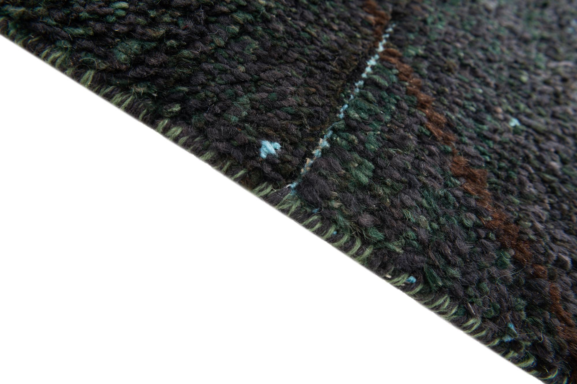 4' 10 x 8' 3 Hand Knotted Moroccan Wool Rug