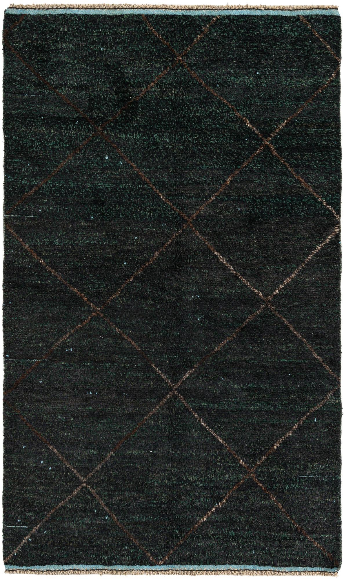 4' 10 x 8' 3 Hand Knotted Moroccan Wool Rug