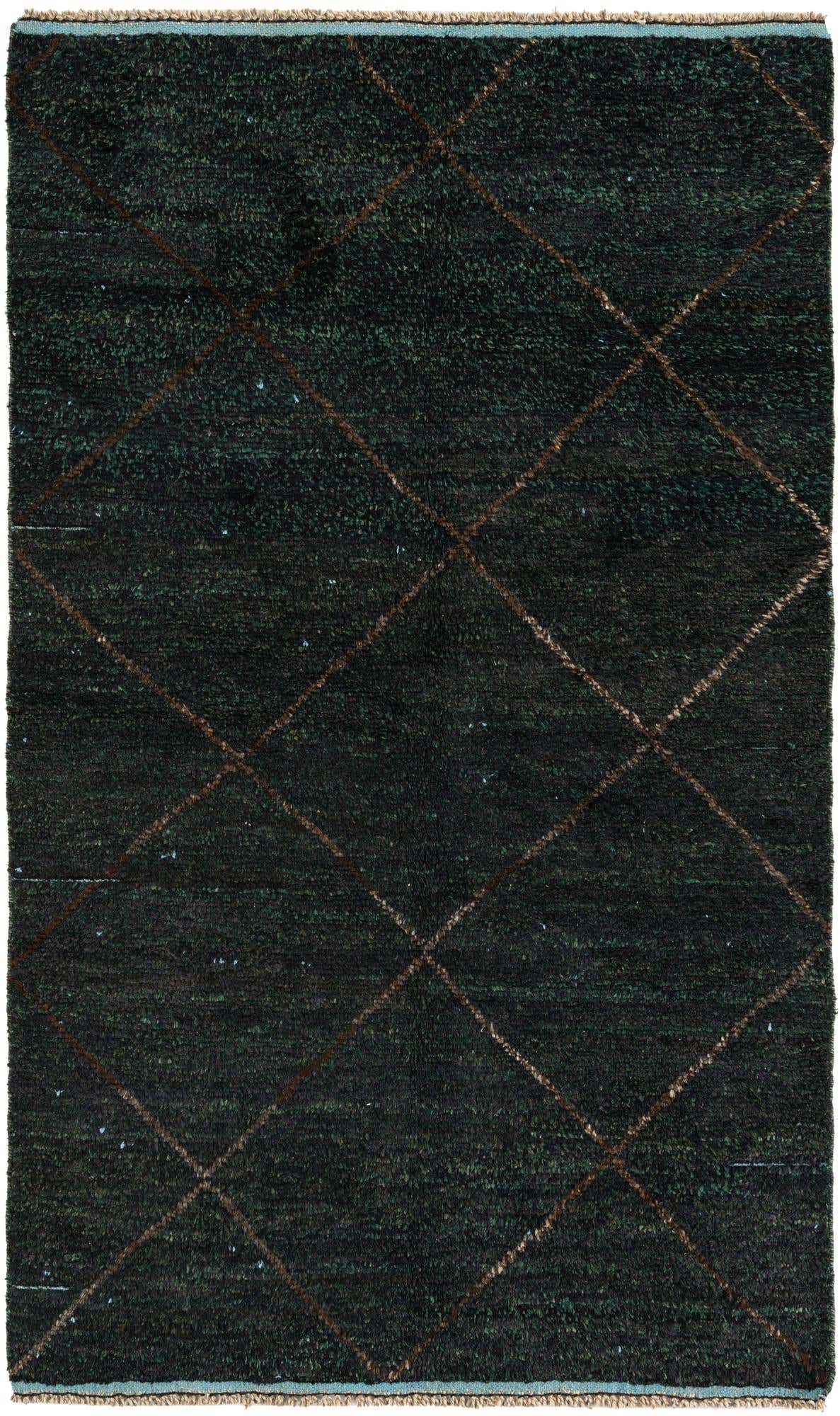 4' 10 x 8' 3 Hand Knotted Moroccan Wool Rug