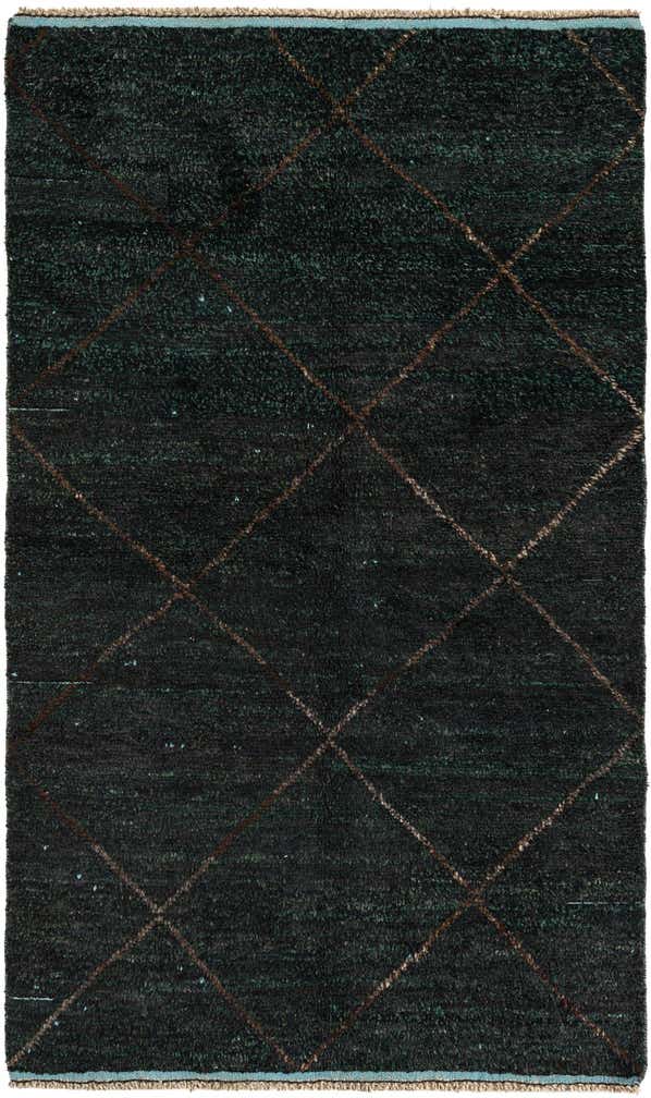 4' 10 x 8' 3 Hand Knotted Moroccan Wool Rug