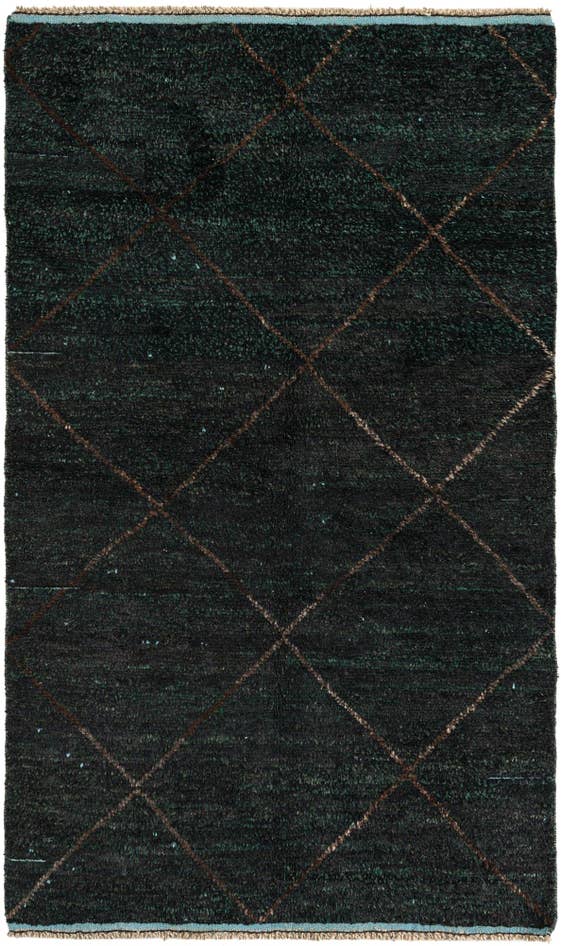 Detail image of 4' 10 x 8' 3 Hand Knotted Moroccan Wool Rug