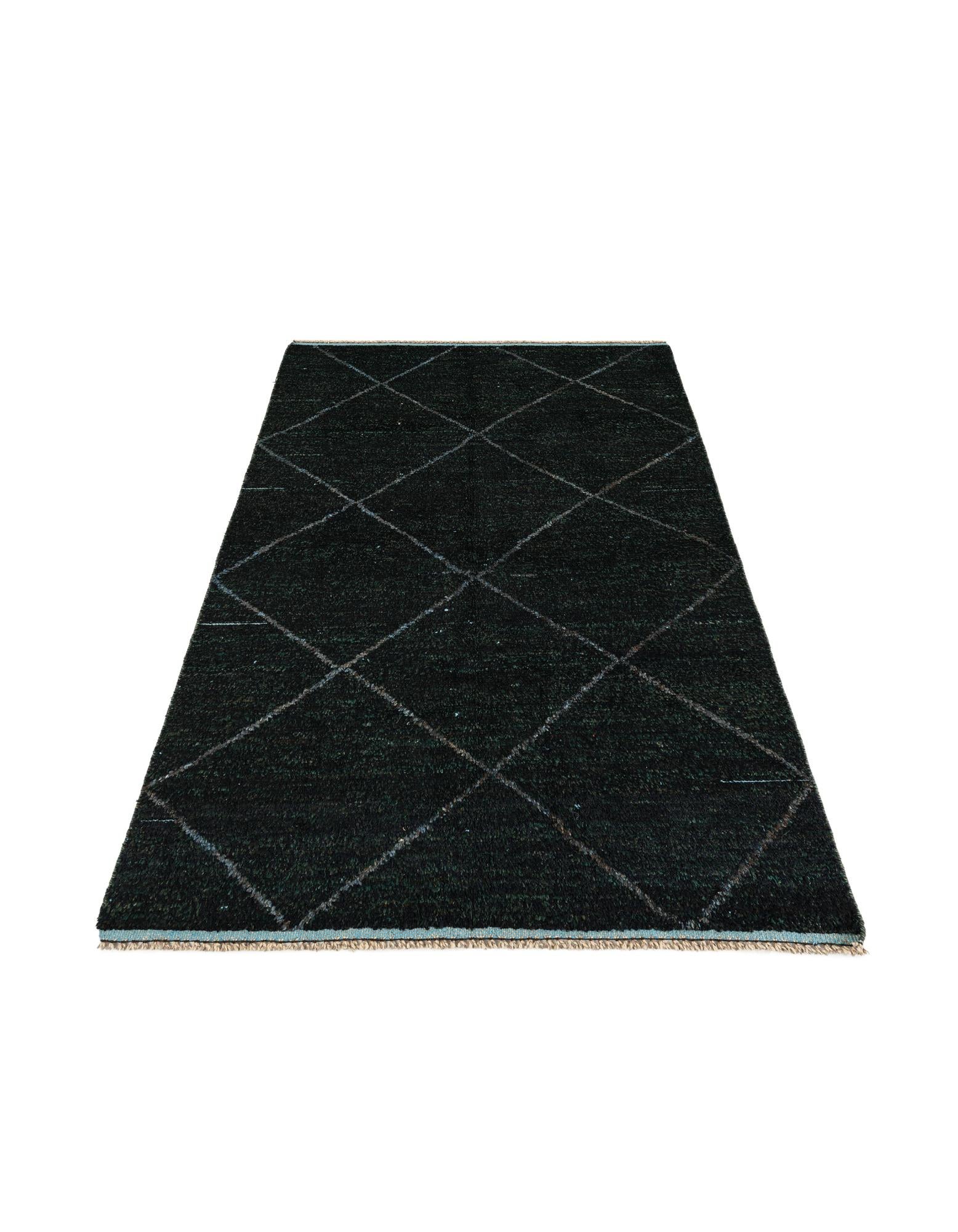 5' x 8' 3 Hand Knotted Moroccan Wool Rug