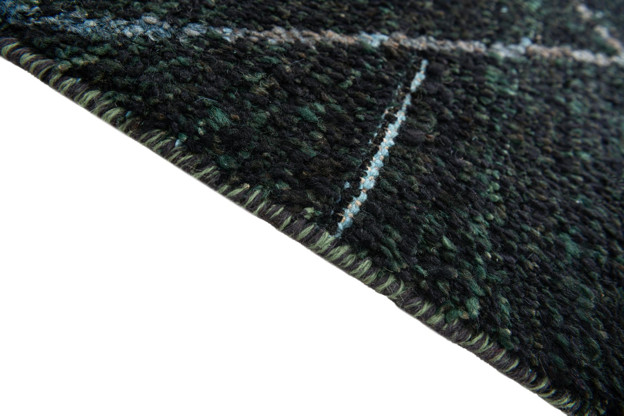5' x 8' 3 Hand Knotted Moroccan Wool Rug