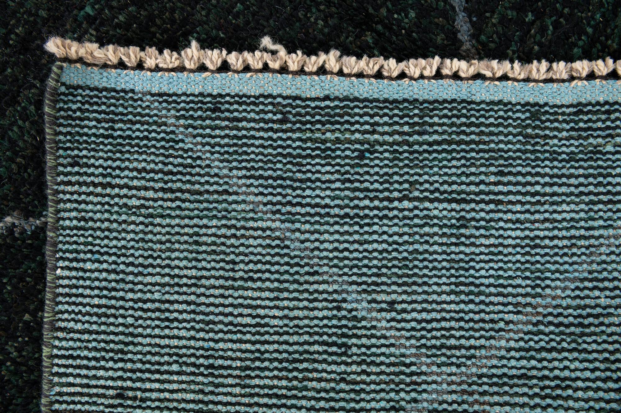 5' x 8' 3 Hand Knotted Moroccan Wool Rug