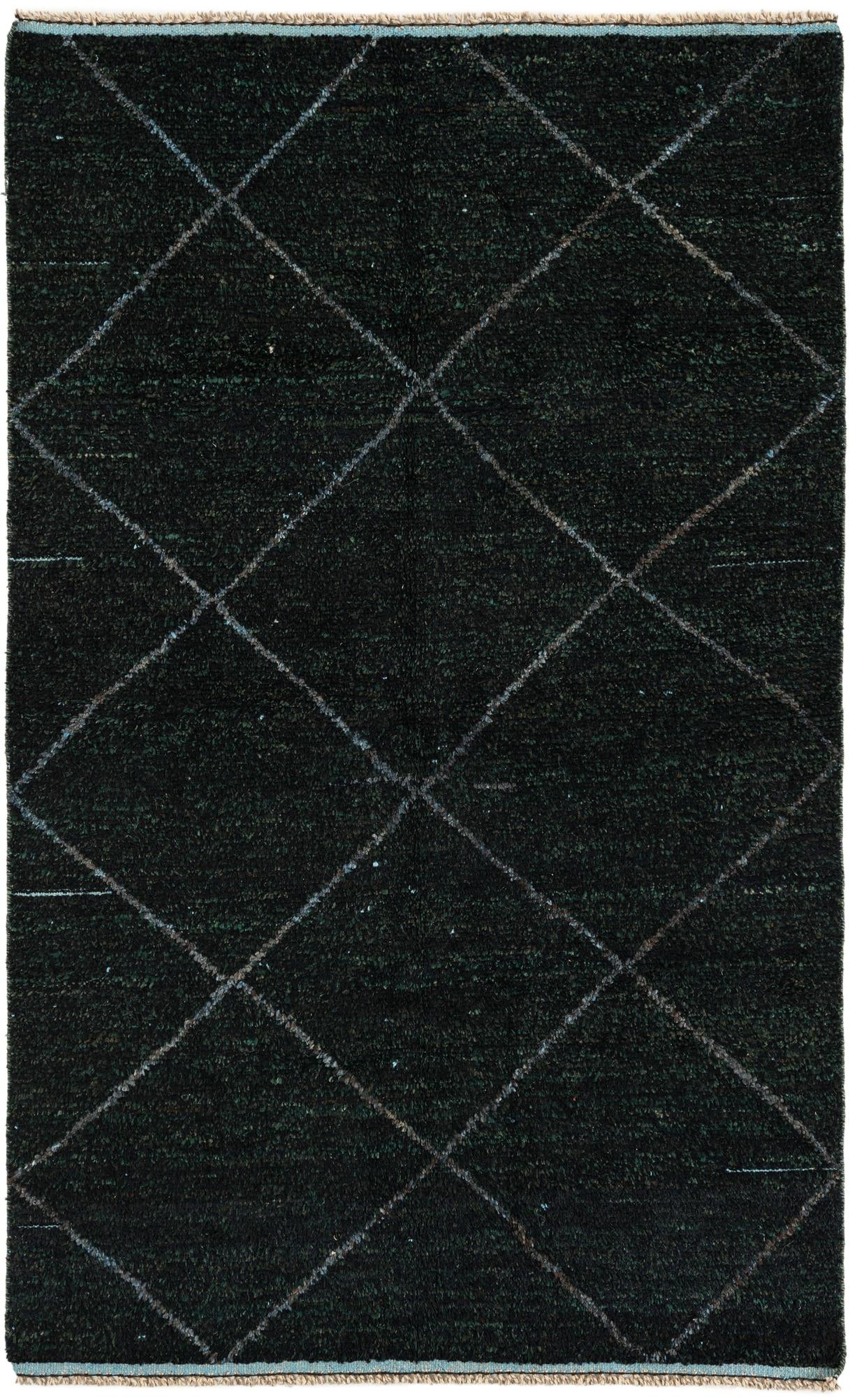 5' x 8' 3 Hand Knotted Moroccan Wool Rug