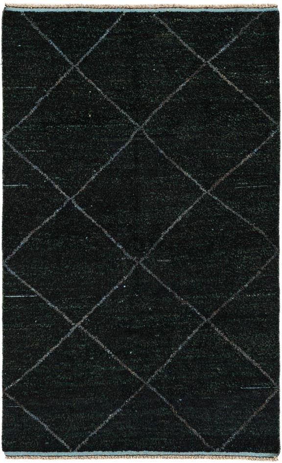 Detail image of 5' x 8' 3 Hand Knotted Moroccan Wool Rug