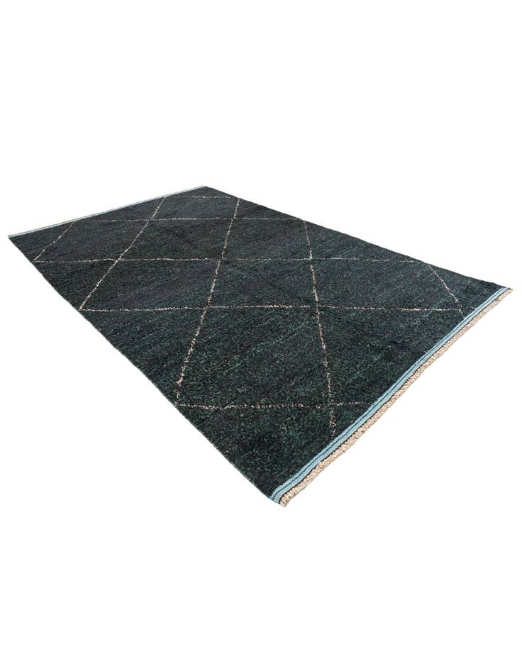 Detail image of 6' x 9' 5 Hand Knotted Moroccan Wool Rug