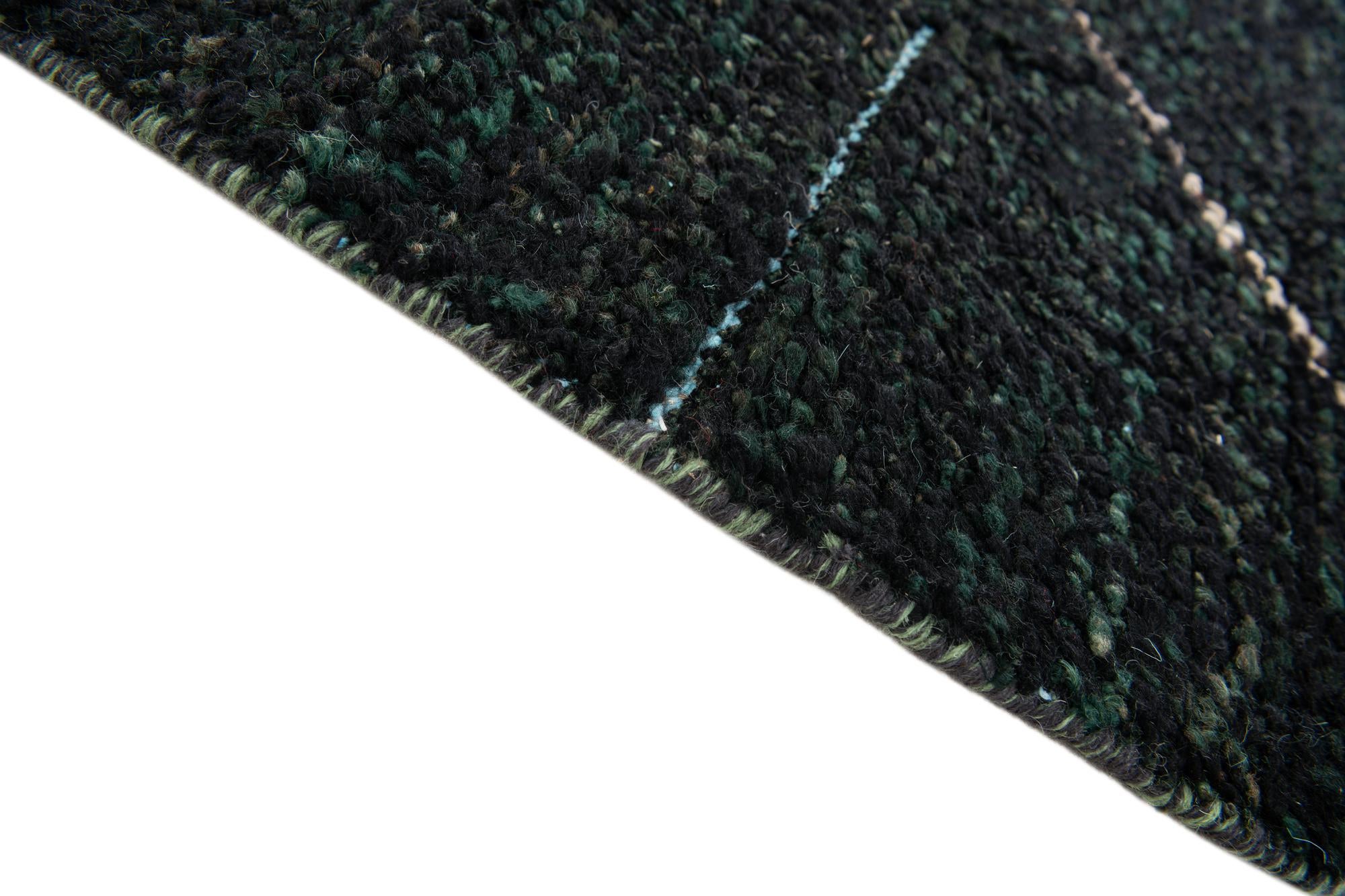 6' x 9' 5 Hand Knotted Moroccan Wool Rug