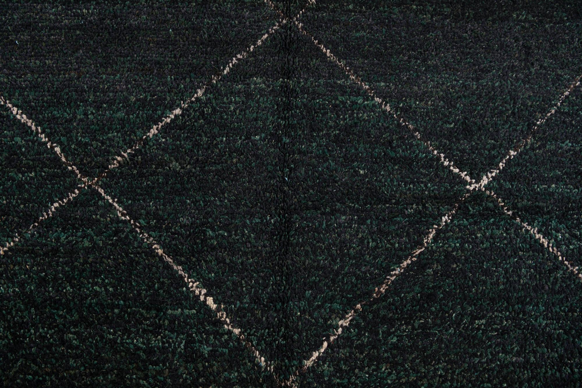 6' x 9' 5 Hand Knotted Moroccan Wool Rug