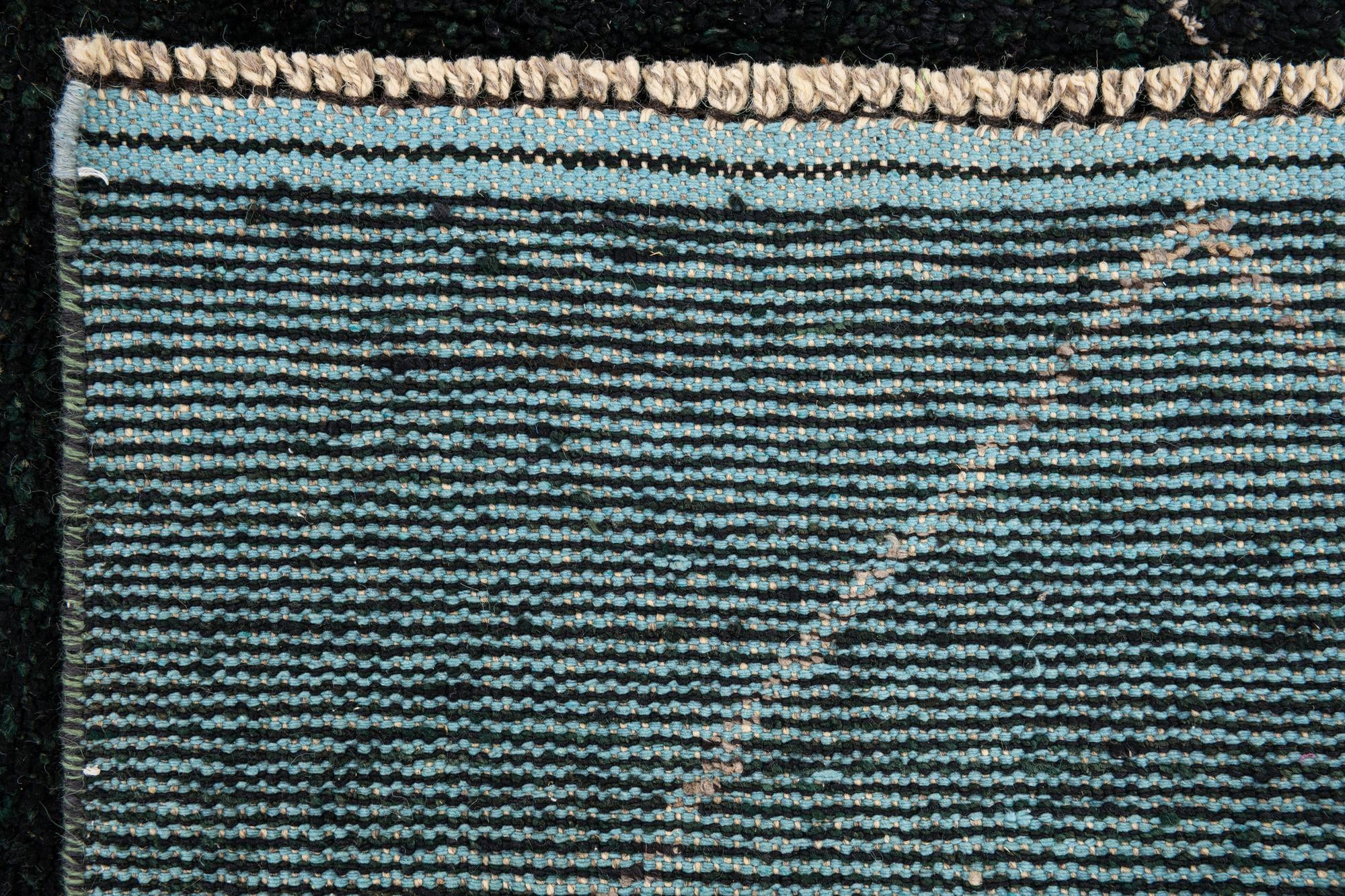 6' x 9' 5 Hand Knotted Moroccan Wool Rug