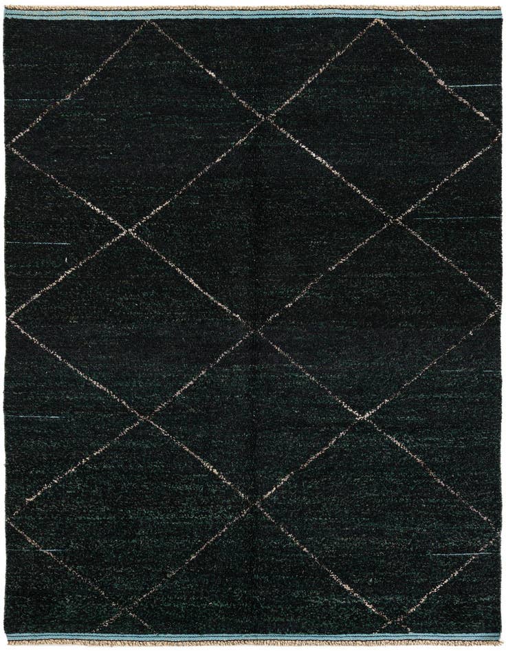 Detail image of 6' x 9' 5 Hand Knotted Moroccan Wool Rug