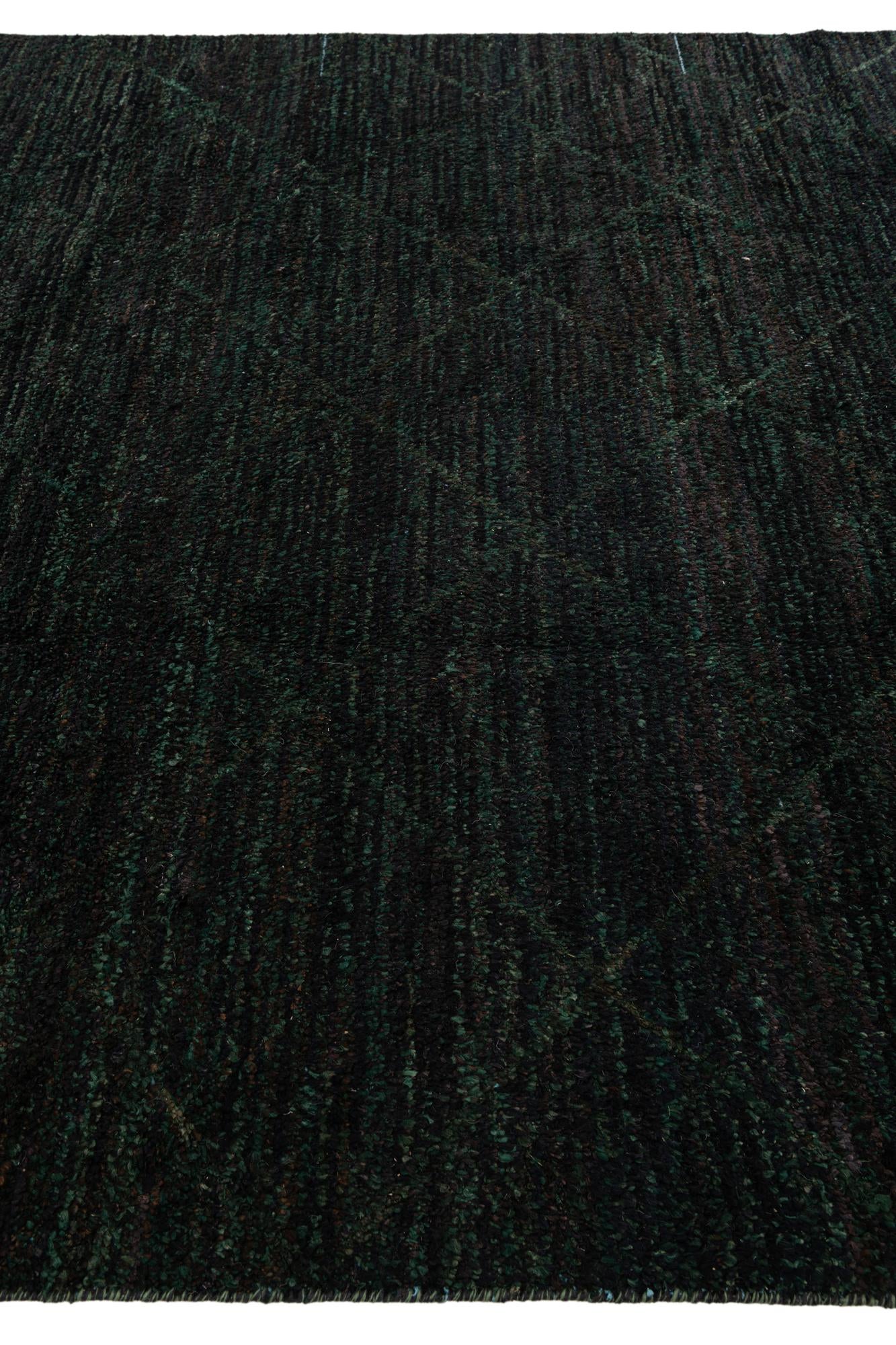 8' x 10' 8 Hand Knotted Moroccan Wool Rug