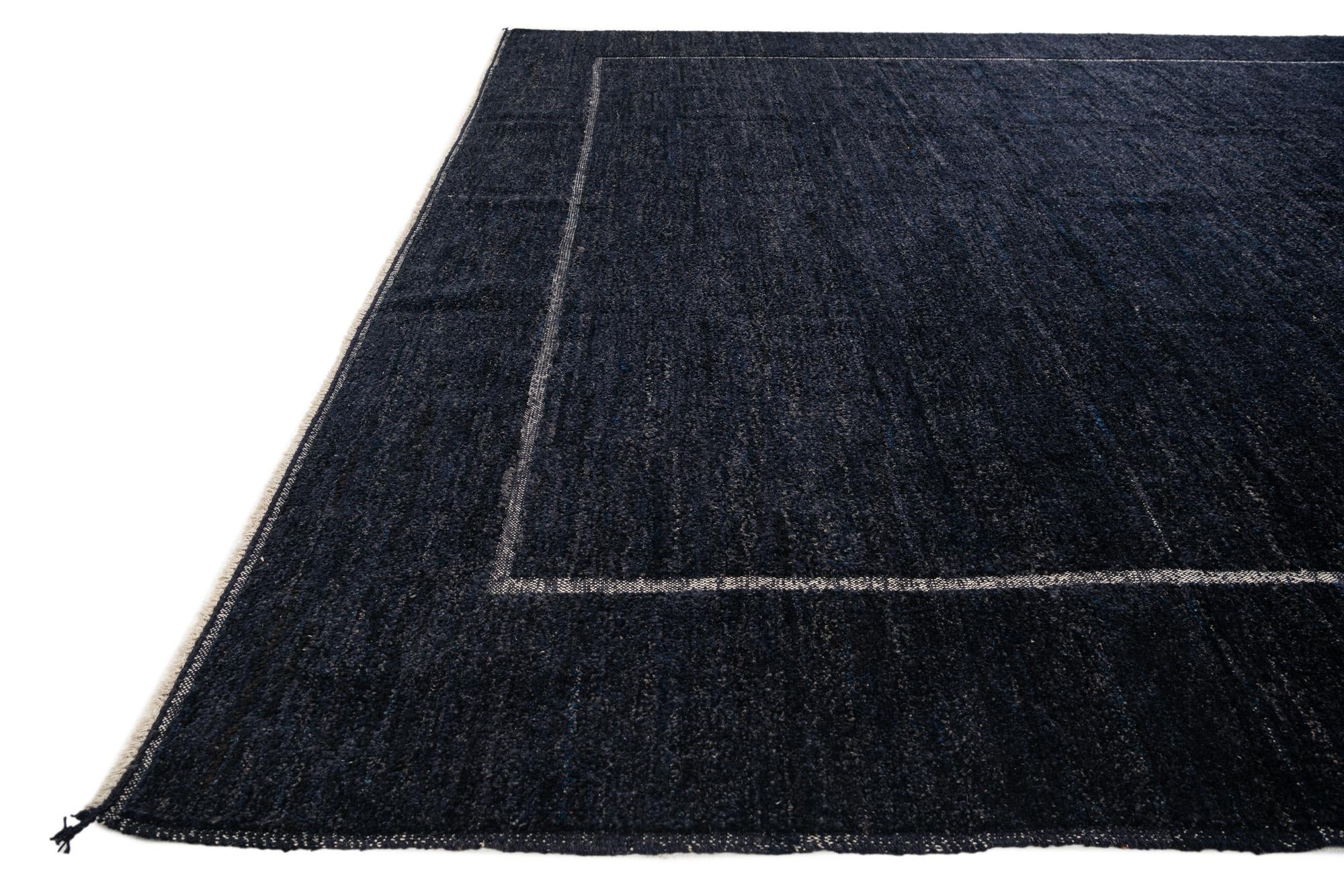 10' 7 x 13' 10 Hand Knotted Moroccan Wool Rug