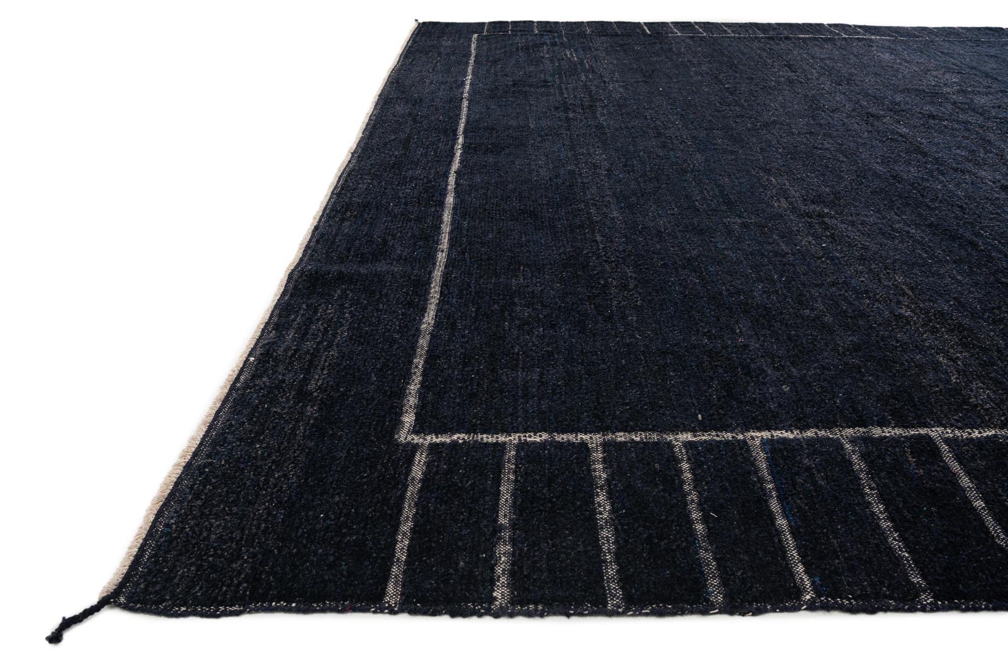 12' 8 x 14' 8 Hand Knotted Moroccan Wool Rug
