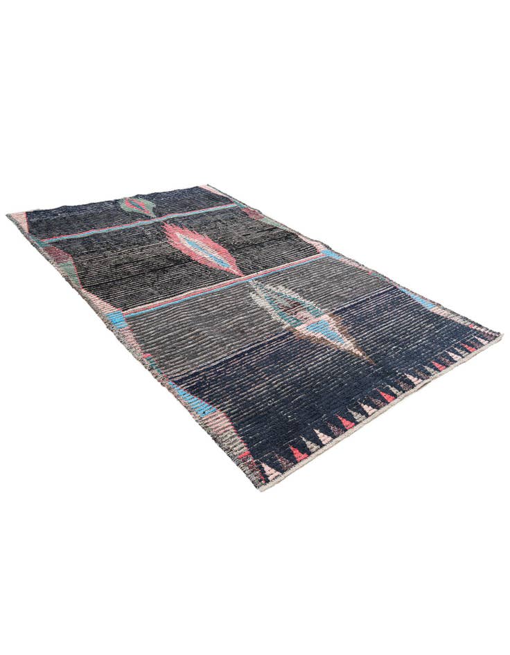 Detail image of 5' 3 x 8' 3 Hand Knotted Moroccan Wool Rug