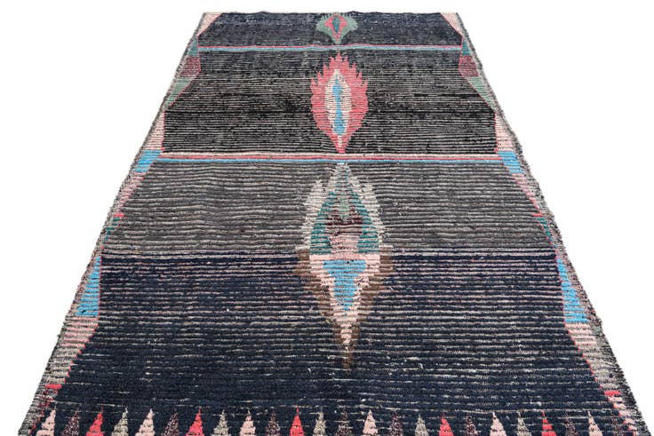 Detail image of 5' 3 x 8' 3 Hand Knotted Moroccan Wool Rug