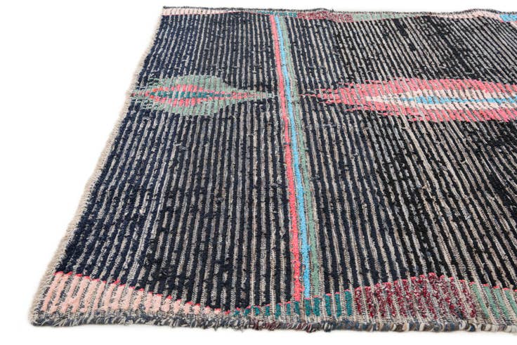Detail image of 5' 3 x 8' 3 Hand Knotted Moroccan Wool Rug