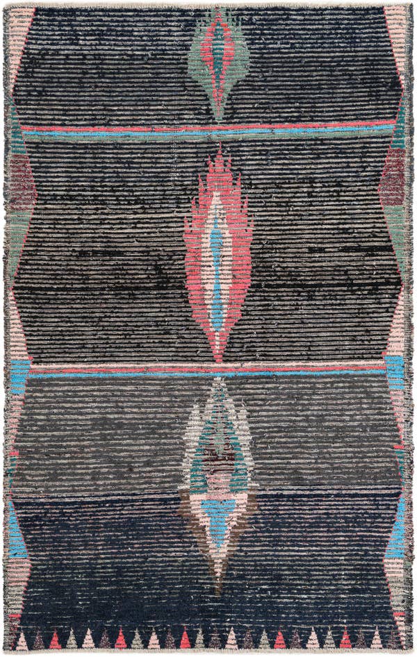 Detail image of 5' 3 x 8' 3 Hand Knotted Moroccan Wool Rug