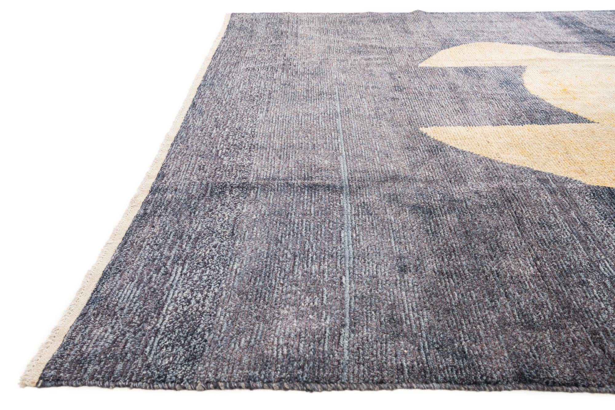 9' 5 x 11' 8 Hand Knotted Moroccan Wool Rug