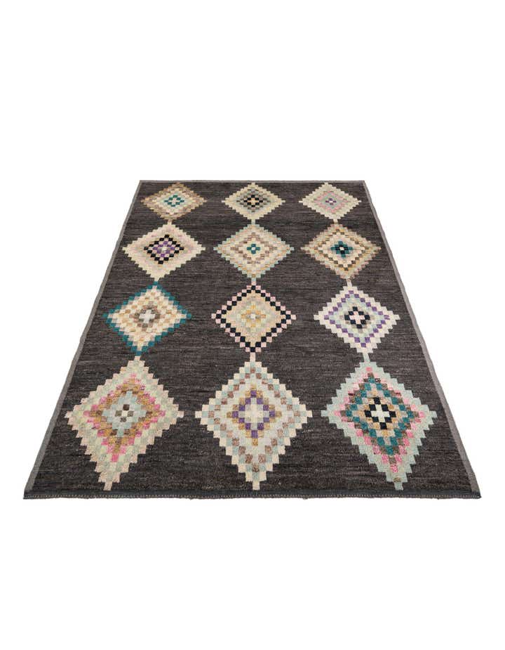 8' 7 x 12' 3 Hand Knotted Moroccan Wool Rug