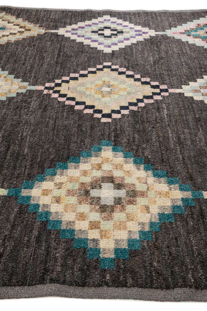 8' 7 x 12' 3 Hand Knotted Moroccan Wool Rug