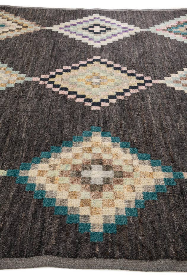 Detail image of 8' 7 x 12' 3 Hand Knotted Moroccan Wool Rug