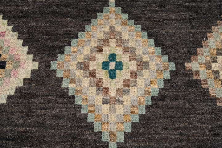 8' 7 x 12' 3 Hand Knotted Moroccan Wool Rug