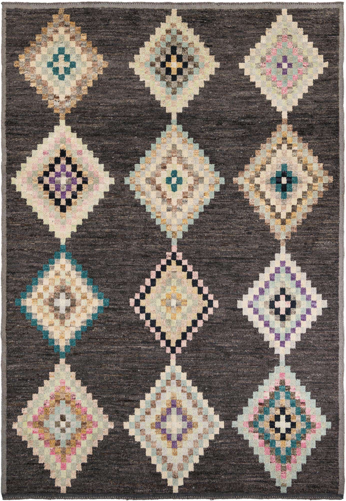 8' 7 x 12' 3 Hand Knotted Moroccan Wool Rug