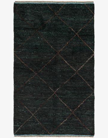 4' 10 x 8' 3 Hand Knotted Moroccan Wool Rug