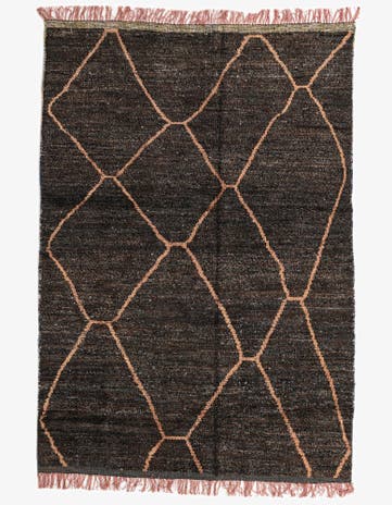 6' 4 x 9' 2 Hand Knotted Moroccan Wool Rug