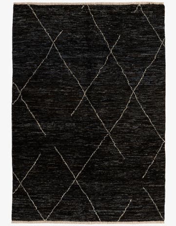4' 6 x 6' 7 Hand Knotted Moroccan Wool Rug
