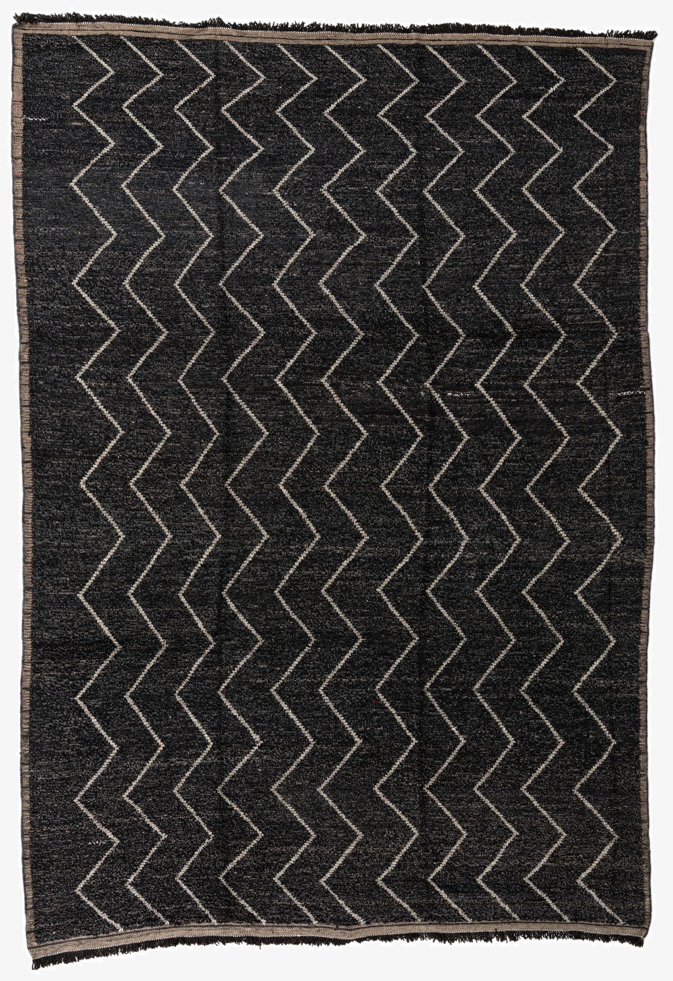 9' x 12' 9  Hand Knotted Moroccan Wool Rug