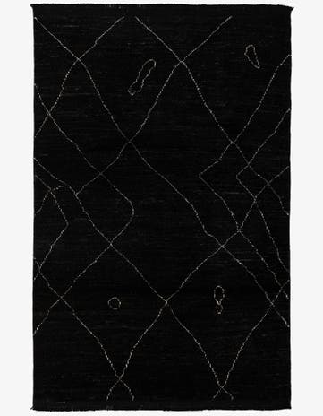 3' 10 x 6' 1 Hand Knotted Moroccan Wool Rug