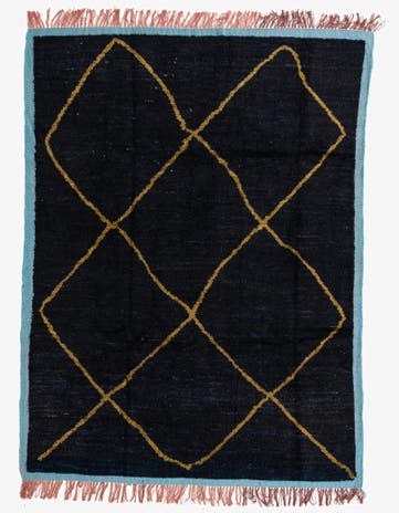 7' 8 x 10' 3 Hand Knotted Moroccan Wool Rug