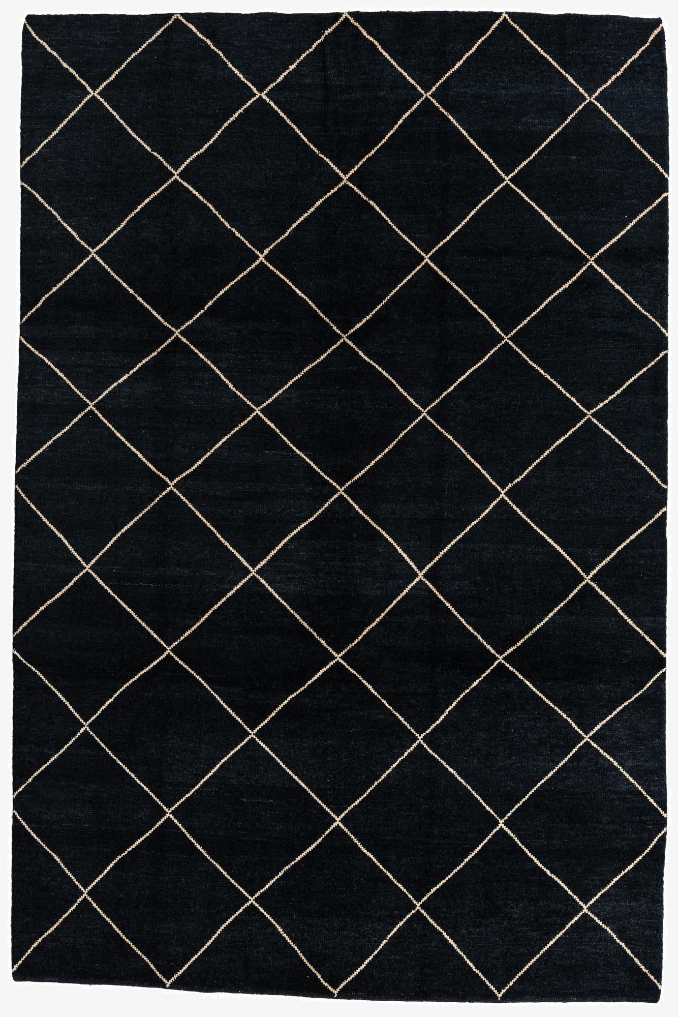 6' 8 x 10'  Hand Knotted Moroccan Wool Rug