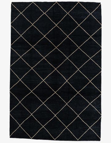 6' 8 x 10' Hand Knotted Moroccan Wool Rug